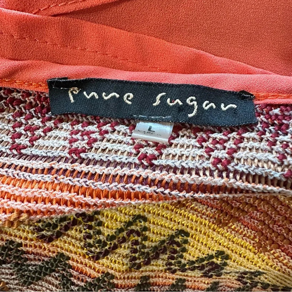 Pure Sugar Shirt Women's Large Top Blouse Pink with embroidery - Picture 6 of 6